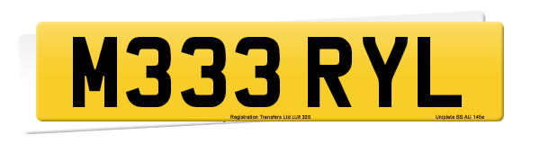 Registration number M333 RYL
